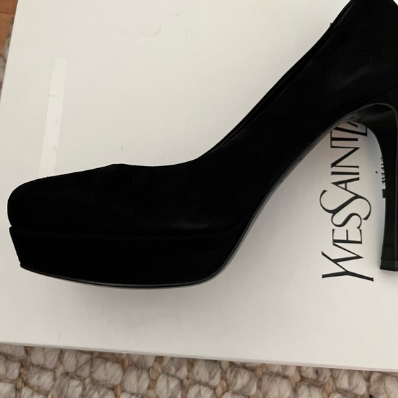 Yves saint Laurent Gisele black suede pump new - Picture 6 of 16